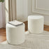 Elof Bouclé Ottoman - Stool Ottoman | Ottoman for Sitting | Kinwell Furniture | Mid Century Poufs